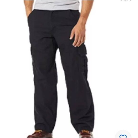 Carhartt Pants Mens 34x32 Black Relaxed Fit Ripstop Cargo Work Pant - Picture 4 of 7